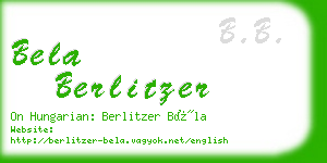 bela berlitzer business card